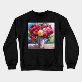 Red and Yellow Roses Crewneck Sweatshirt